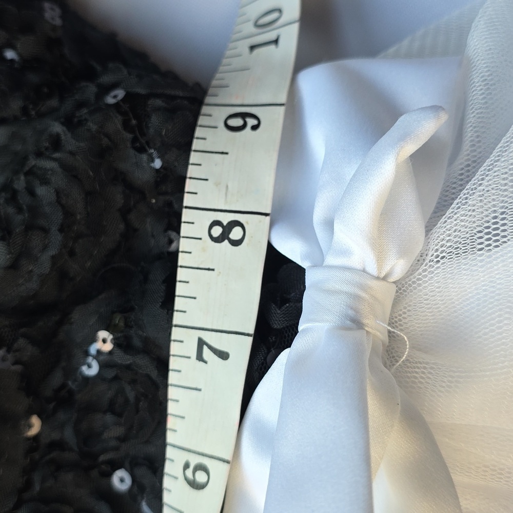 Rare Editions Black/ White‎ Formal Girl's Dress Sequins Holidays Sz 3T GUC READ - Picture 11 of 13